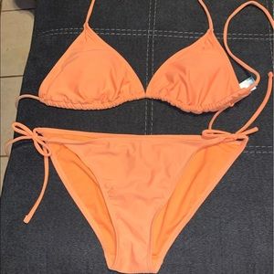 Orange bathing suit